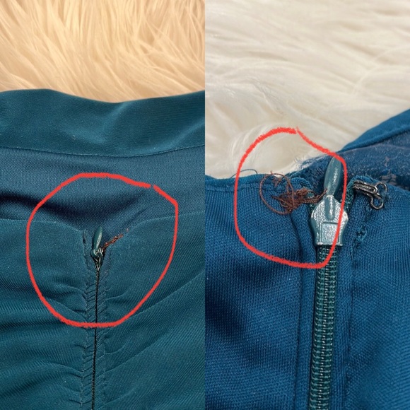 R&M Richard’s Lace Cap Sleeve Green Teal Cocktail Dress - Picture 12 of 14